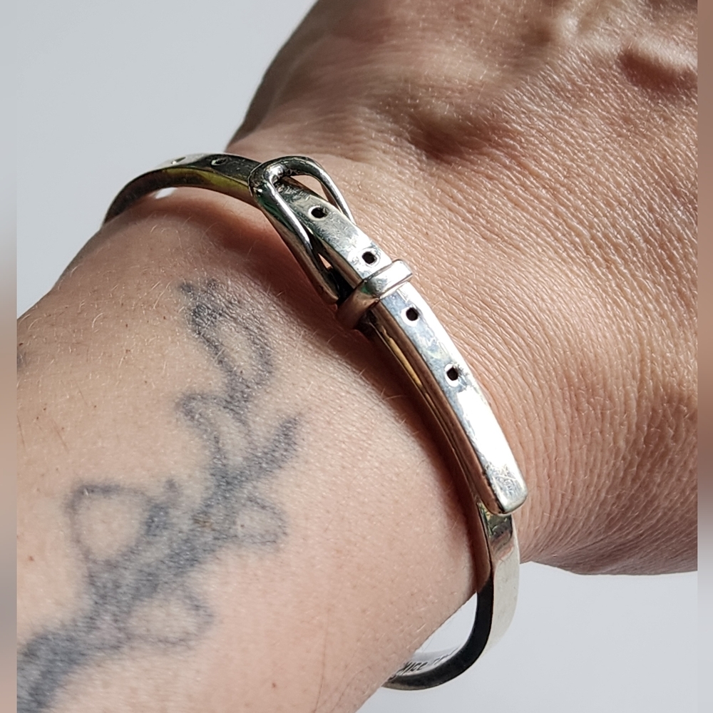 Taxco SS Hinged Buckle Bracelet - Picture 2 of 6